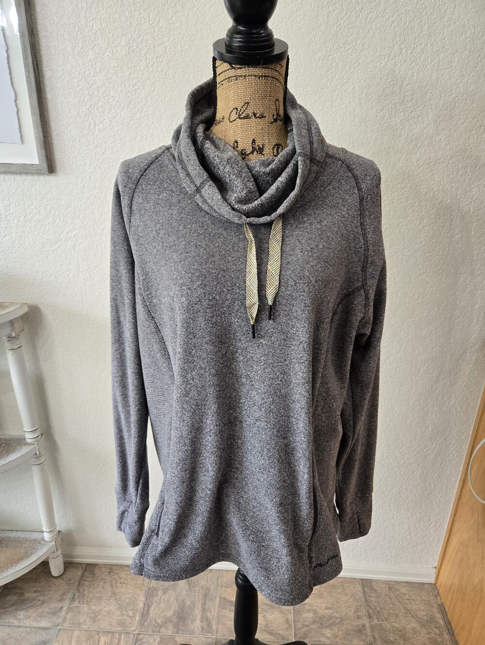 Noble Outfitters Cozy Gray Cowl Neck Women's Sweater